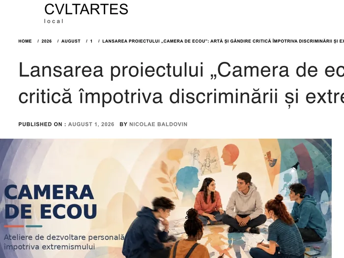 Screenshot articol CVLTARTES