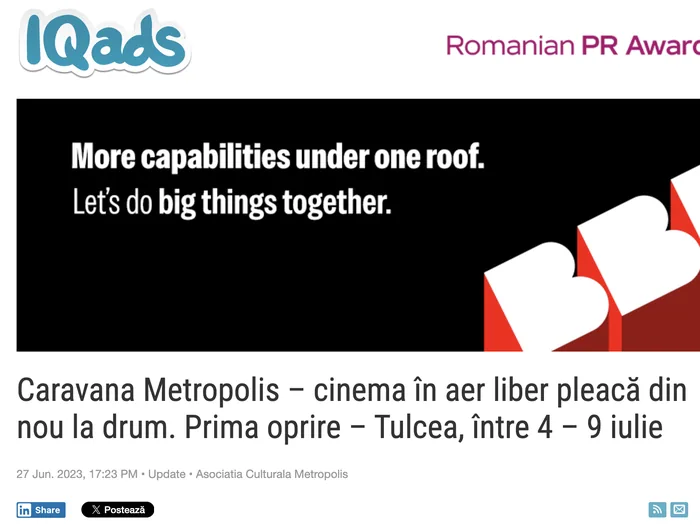 Screenshot articol IQads